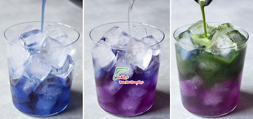 Làm nước chanh trà xanh hoa đậu biếc